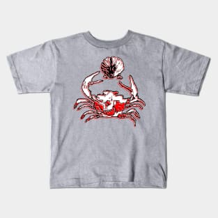 crab and pearl seafood delight crustacean charm ocean Kids T-Shirt